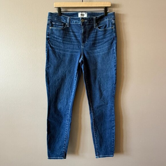 Women's 31 Paige Verdugo Ankle Stretch Denim Jeans High Rise - Picture 2 of 7